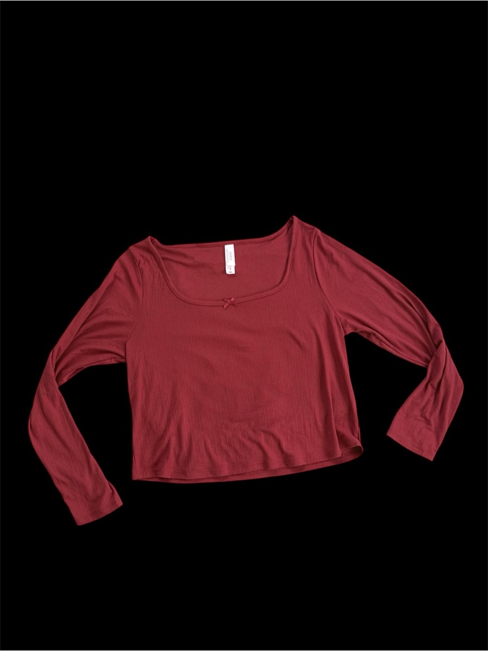 Red Sleepwear Top with Bow